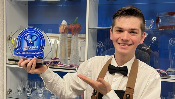 Tomáš vyhrál 1. místo v barmanské soutěži