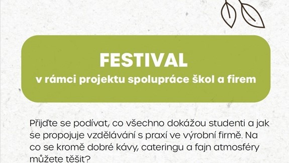 Spolupráce škol a firem-festival ve firmě Plastia Nové Veselí